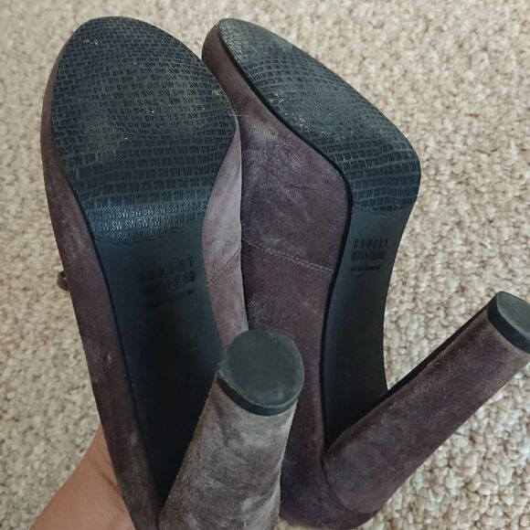 Stuart Weitzman gray lace up oxfords ankle bootie size 7M - Picture 12 of 12